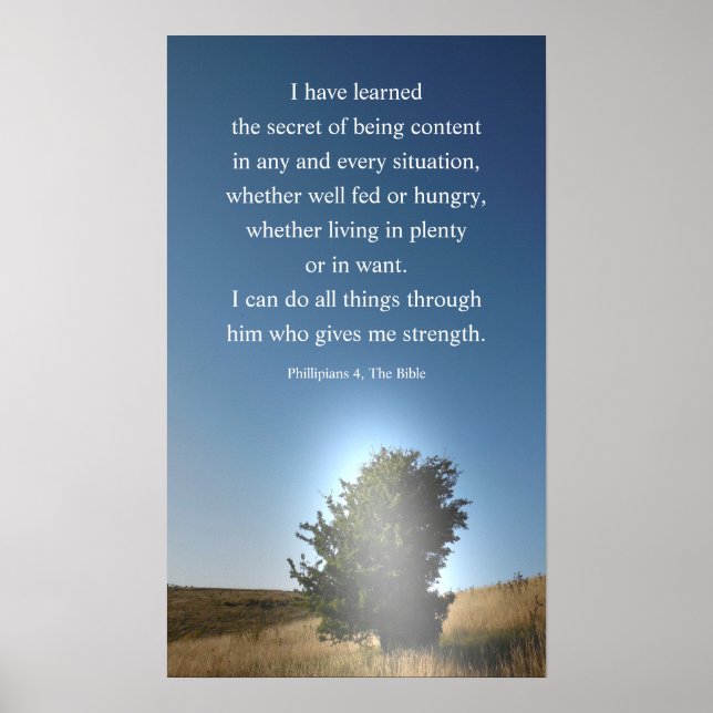 Christianity Bible zitiert, ich kann alles tun, Poster (Vorne)