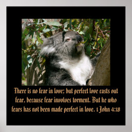 Christianity Scripture 1 John 4:18 Poster