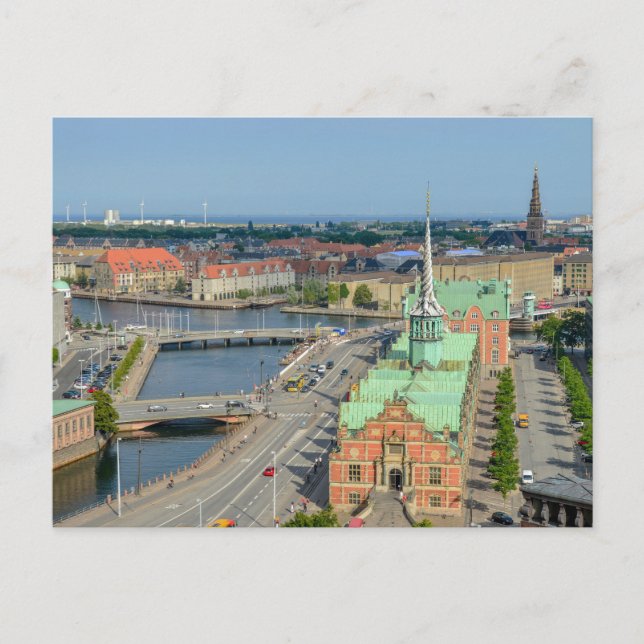 Christiansborg Palace Tower View Stock Exchange Postkarte (Vorderseite)