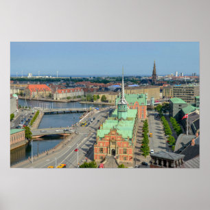 Christiansborg-Palastturm Blick auf die Börse Poster