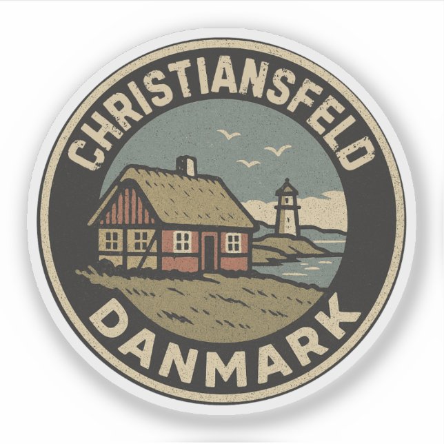 Christiansfeld, Dänemark Aufkleber (Vorderseite)