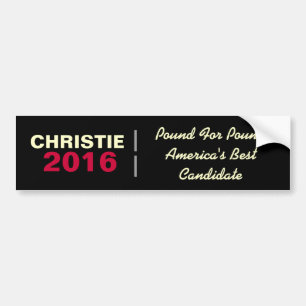 CHRISTIE 2016 Pfund für Pfund-Autoaufkleber Autoaufkleber