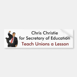 Christie für Minister für Bildung Autoaufkleber