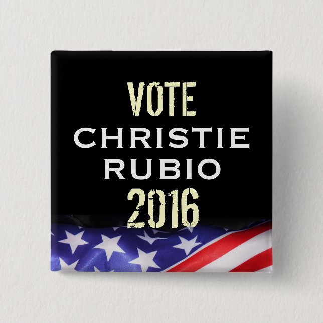 Christie Rubio 2016 Kampagnen-Knopf (Quadrat) Button (Vorderseite)