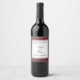 Christie Scottish Wedding Wine Label Weinetikett