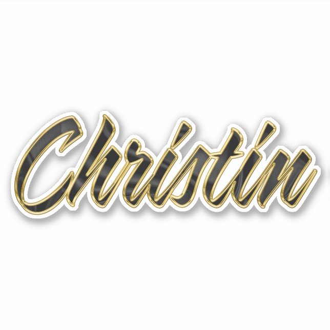 Christin Black Lettering Autocollants (Devant)