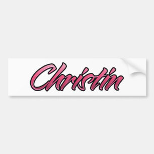 Christin verblasste rosa Aufkleber Sticker Autoaufkleber