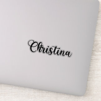 Christina Name - Handgeschriebene Kalligrafie Aufkleber