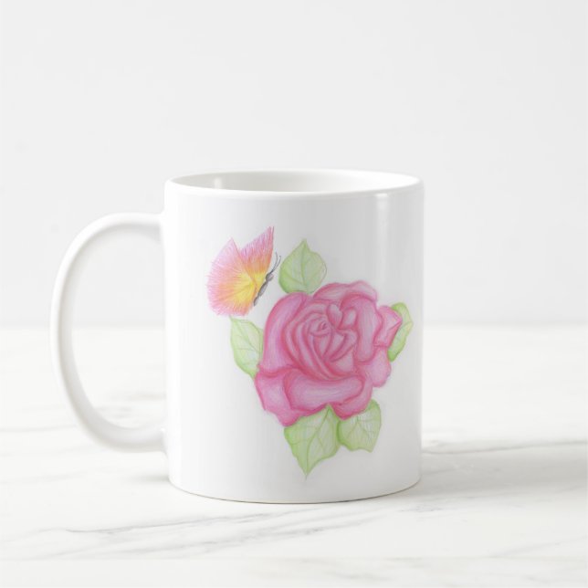 Christina Schmetterling Rose Tasse (Links)