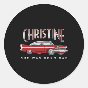 Christine Car Model Automotive Runder Aufkleber