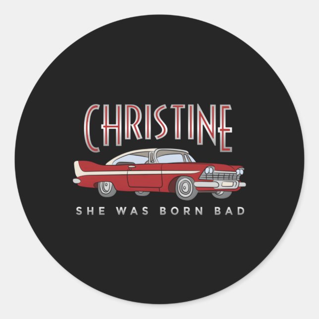 Christine Car Model Automotive Runder Aufkleber (Vorderseite)