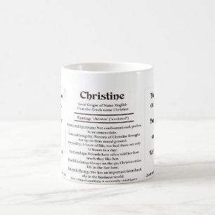 Christine, der Ursprung und die Bedeutung Kaffeetasse