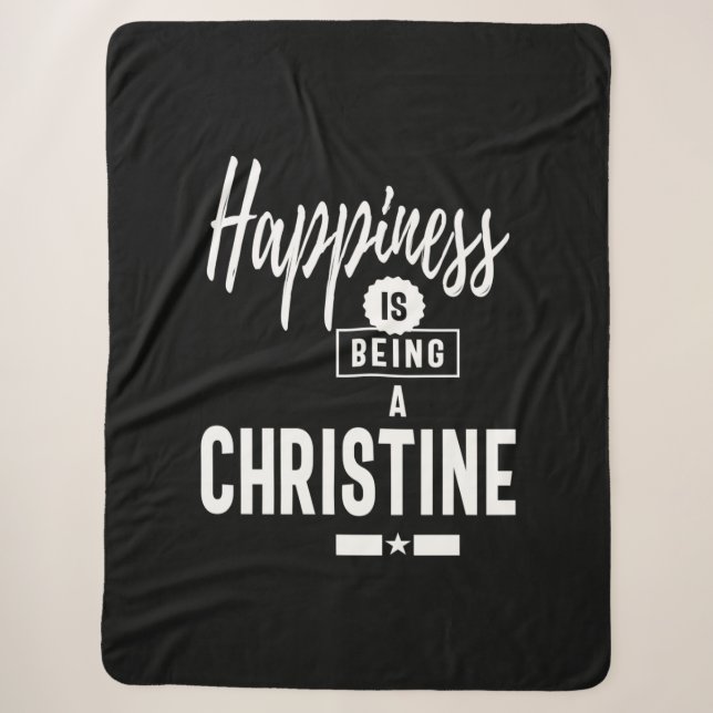 Christine Personalisiert Name Birthday Gift Sherpadecke (Vorderseite)