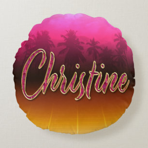 Christine Vorname Name golden pink Kissen