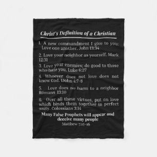 Christis Definition eines Christen Bibelvers Eva Fleecedecke