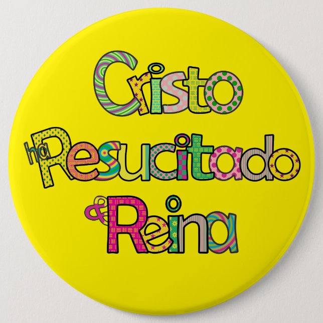 Christist ist Risen Ylw Esp I Button (Vorderseite)