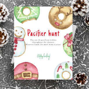 Christkindl-Baby-Party Schnuller-Suchspiel Poster