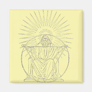 Christkönig mittelalterliche Szene Magnet