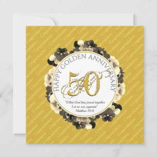 Christlich   50. GOLDEN Hochzeitstag Karte