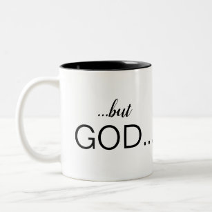 Christlich "...aber GOD..." Combo-Schriftart-Kaffe Zweifarbige Tasse