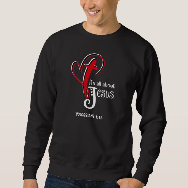 Christlich ALLES ÜBER JESUS Osterst Sweatshirt (Vorderseite)