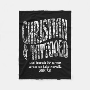 Christlich & Tattooed John 7_24 Zitat Faith Be Fleecedecke