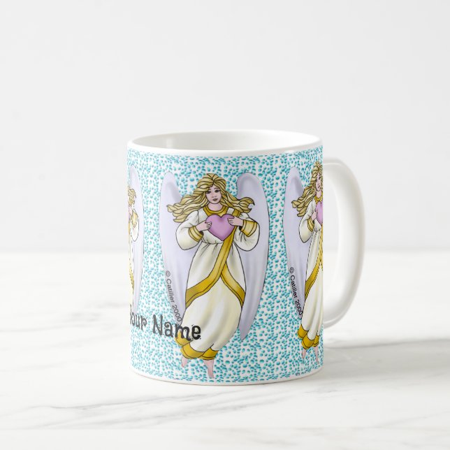 Christlich an Engel glauben Kaffeetasse (VorderseiteRechts)