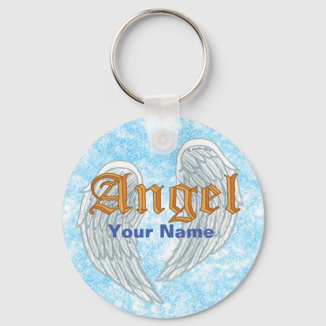 Christlich Angel Wings Schlüsselanhänger (Vorderseite)