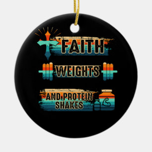 Christlich Athlete Apparel Workout Gym Weightlifti Keramik Ornament