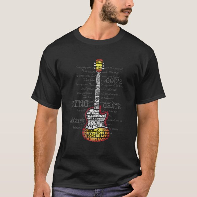 Christlich Band Phantastisch Gitarre Grace T-Shirt (Vorderseite)