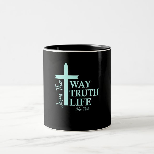 Christlich Bible Verse John Zweifarbige Tasse (Mittel)
