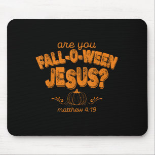 Christlich Bist Du Fall-o-ween Jesus Kürbis Vers Mousepad
