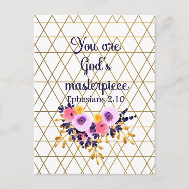 Christlich bist du Gottes Meisterschaftsschrift Postkarte (Vorderseite)