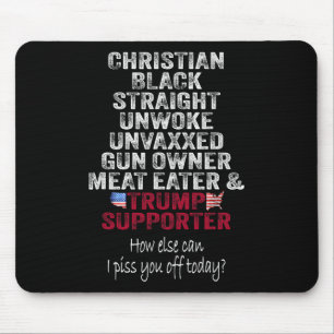 Christlich Black Straight Trump-Unterstützer Unwok Mousepad