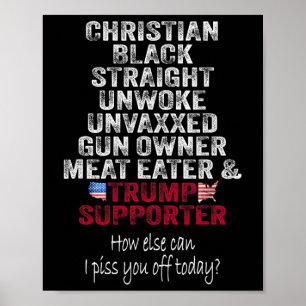 Christlich Black Straight Trump-Unterstützer Unwok Poster