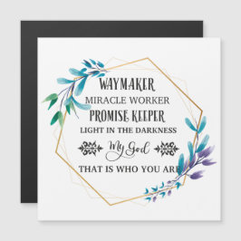 Christlich Blue Floral Wreath Magnetkarte