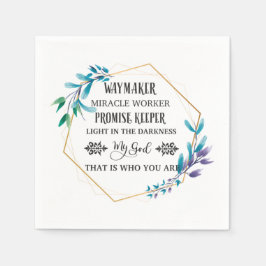 Christlich Blue Floral Wreath Serviette