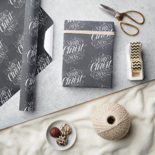 Christlich Christ Weihnachten Jesus Chalk Briefe Geschenkpapier