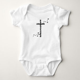 Christlich-Christentum-Schmetterlinge-Kreuz Baby Strampler