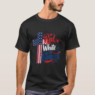 Christlich Cross Red White gesegnet 4. Juli Männer T-Shirt