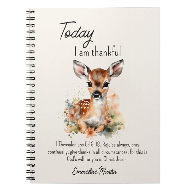 Christlich Dankbarkeit Journal Bible Verse Baby De Notizblock (Vorderseite)