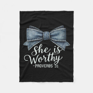 Christlich Denim Bow Shirt Irrationale Bibelreligi Fleecedecke