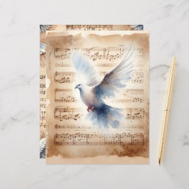 Christlich Dove Vintag Scrapbook Paper