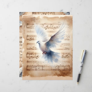 Christlich Dove Vintag Scrapbook Paper