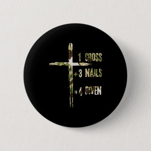 Christlich Ein Kreuz Plus Drei Nägel Gleich Vergeb Button