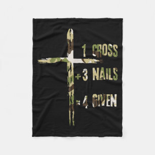 Christlich Ein Kreuz Plus Drei Nägel Gleich Vergeb Fleecedecke