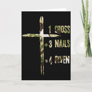Christlich Ein Kreuz Plus Drei Nägel Gleich Vergeb Karte