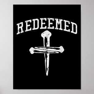 Christlich erlöste Nägel kreuzen den Glauben relig Poster