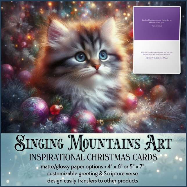 Christlich Faith Cat Lover Niedlich Weihnachten (Von Creator hochgeladen)