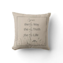 Christlich Faith Throw Pillow | John 14:6